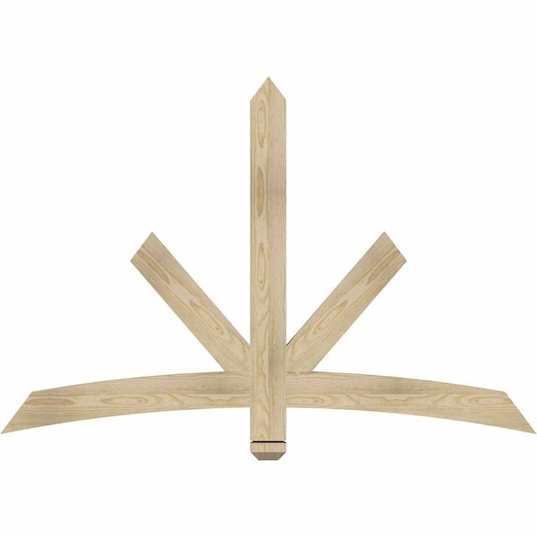 Ekena Millwork Alberta Rough Sawn Timber Gable Bracket, Douglas Fir, 60"W x 40"H x 2"D x 4"F, 16/12 Pitch GBW060X40X0204ALB00RDF - main